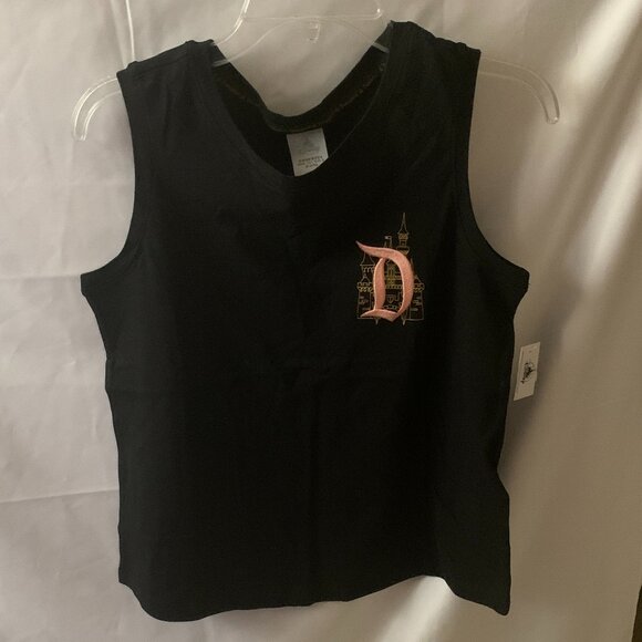 DISNEYLAND RESORT Sleeping Beauty Castle Tank Top in Black Sz MEDIUM - Picture 1 of 3